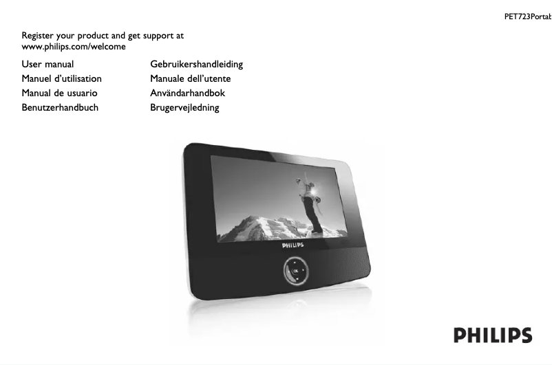 Page 1 de la notice Manuel utilisateur Philips PET723