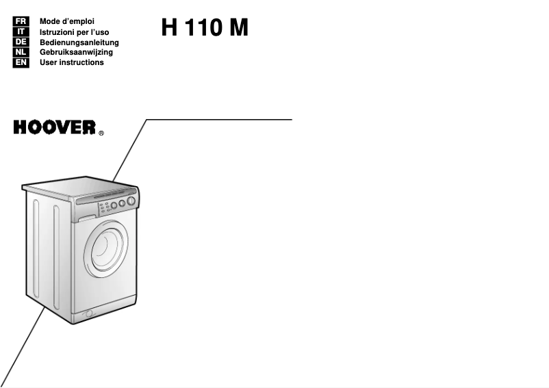 Página 1 del manual Manual de usuario Hoover H110 M6 SY