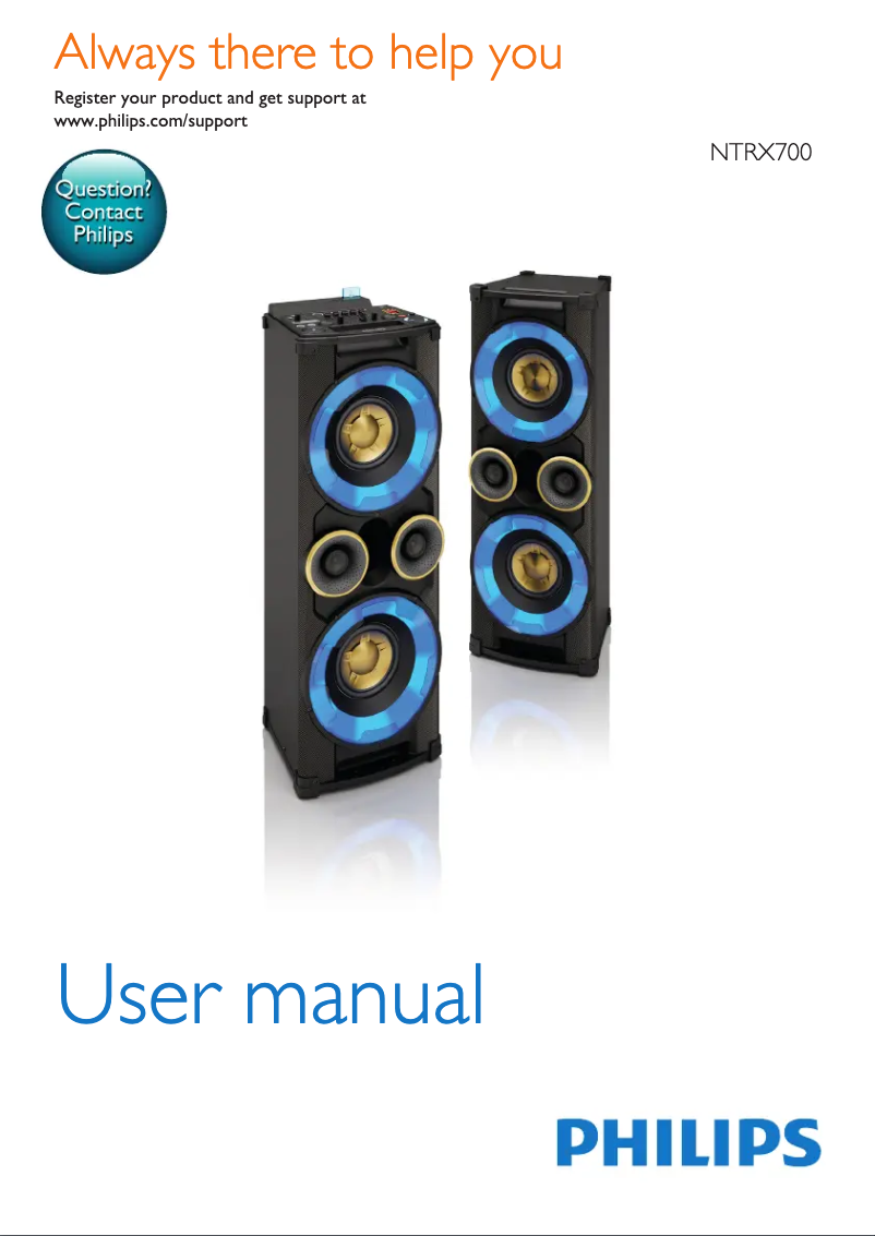 Image de la première page du manuel de l'appareil NTRX700