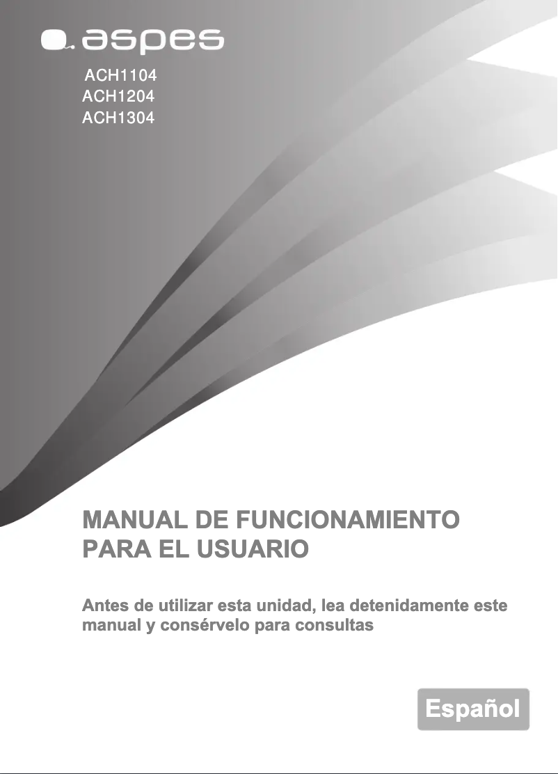 Page 1 de la notice Manuel utilisateur Aspes ACH1304