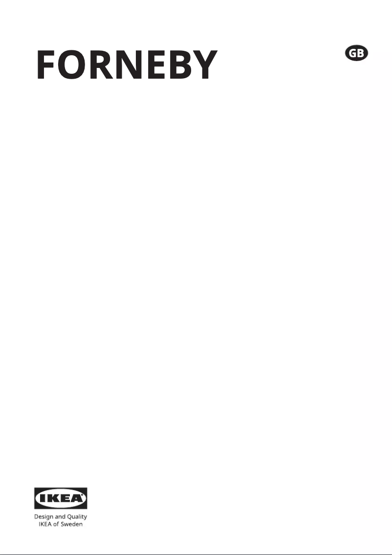 Image de la première page du manuel de l'appareil FORNEBY