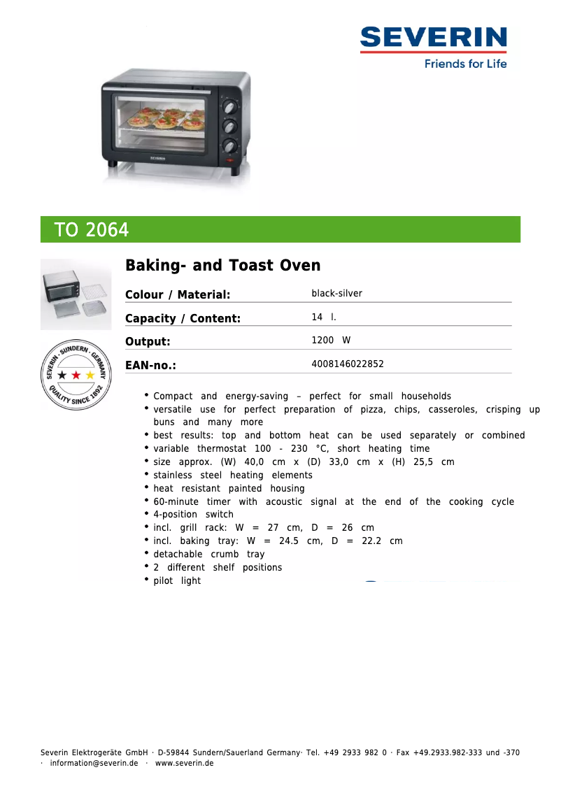 Image de la première page du manuel de l'appareil TO 2064