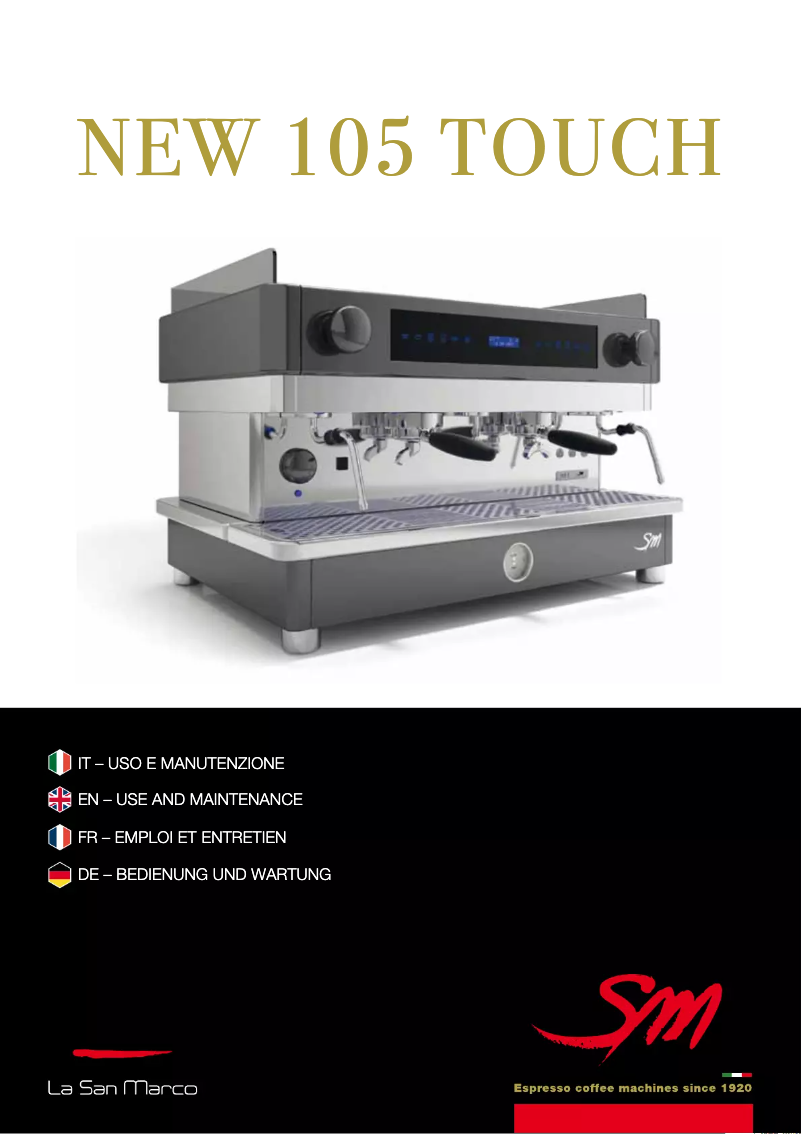 Page n°1 - Manuel utilisateur La San Marco New 105 Touch