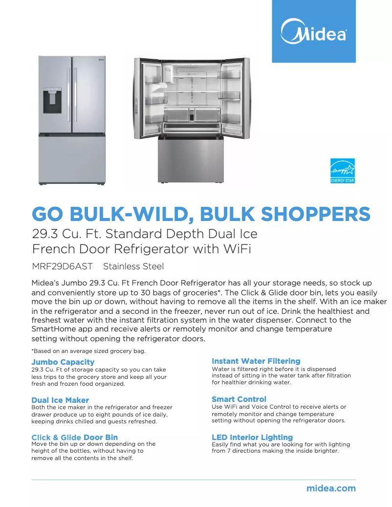 Page n°1 - Fiche technique Midea MRF29D6AST