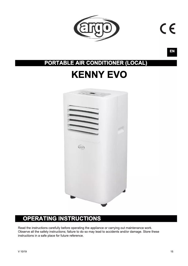 Image de la première page du manuel de l'appareil Kenny Evo