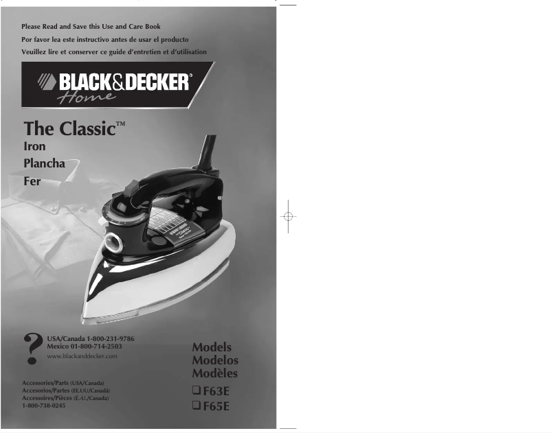 Page 1 de la notice Manuel utilisateur Black & Decker F65E