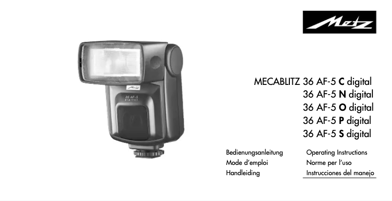 Page 1 de la notice Manuel utilisateur Metz Mecablitz 36 AF-5 C digital