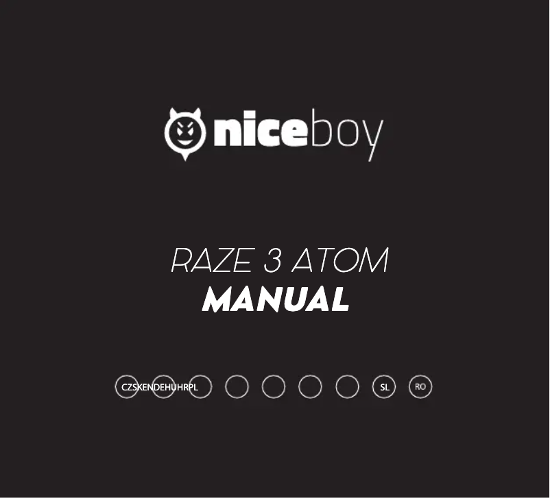 Page 1 de la notice Manuel utilisateur Niceboy RAZE 3 Atom