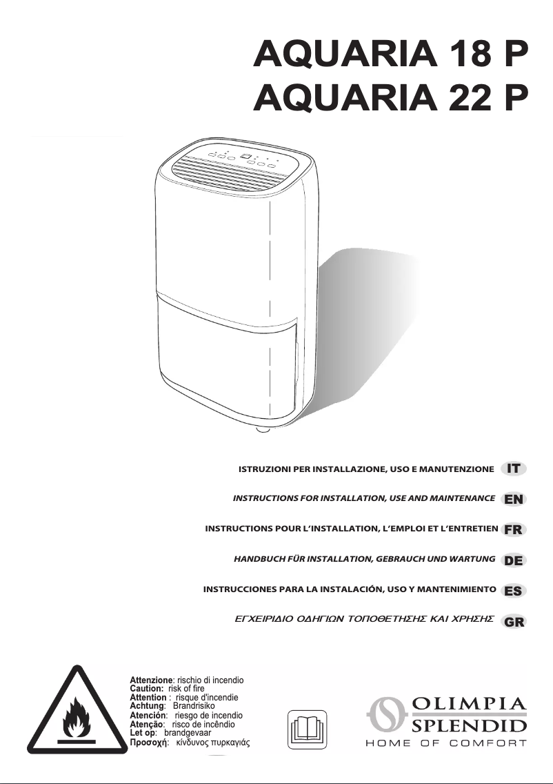 Page 1 de la notice Manuel utilisateur Olimpia Splendid Aquaria 22 P