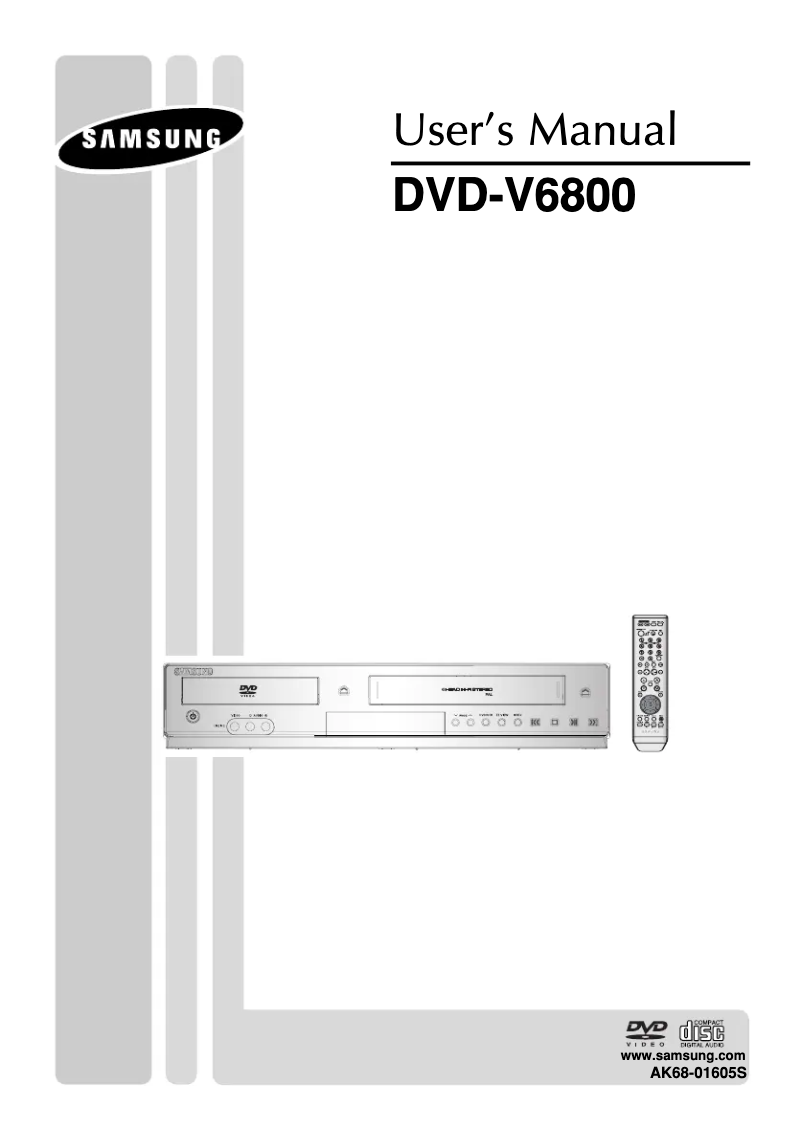Image de la première page du manuel de l'appareil DVD-V6800