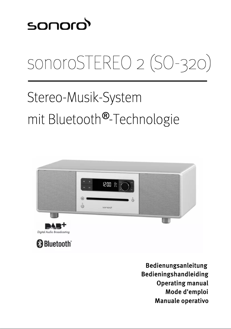 Page n°1 - Manuel utilisateur Sonoro Stereo 2 SO-320