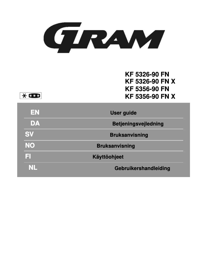 Page n°1 - Manuel utilisateur Gram KF 5326