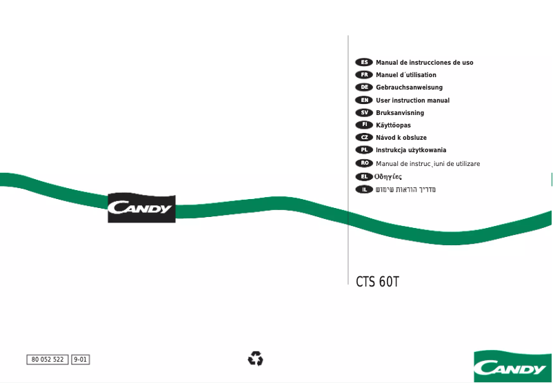 Page 1 de la notice Manuel utilisateur Candy LB CTS 60 T