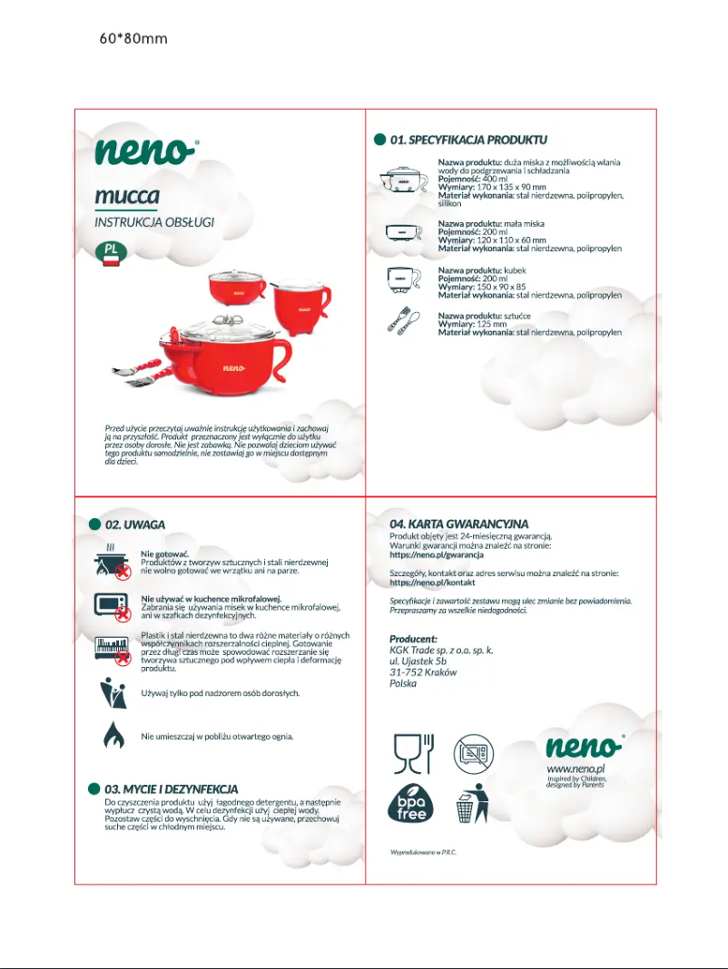 Page n°1 - Manuel utilisateur Neno Mucca