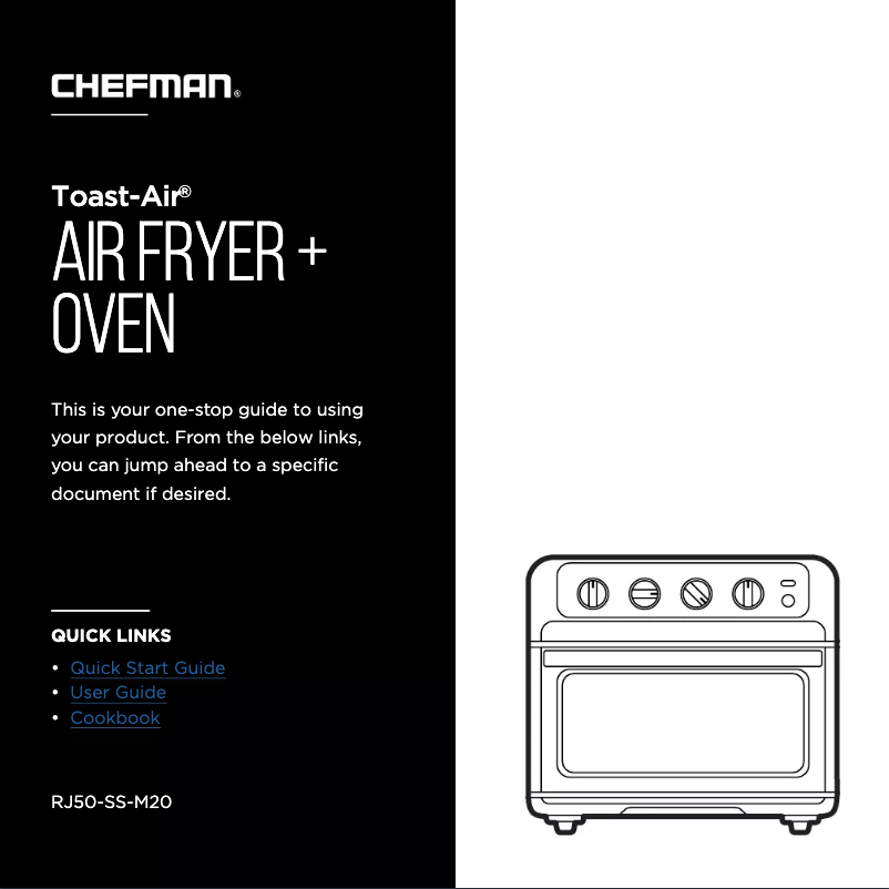 Page n°1 - Manuel utilisateur Chefman Toast-Air RJ50-SS-M20