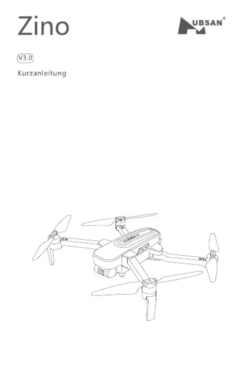 Page 1 de la notice Manuel utilisateur Hubsan Zino