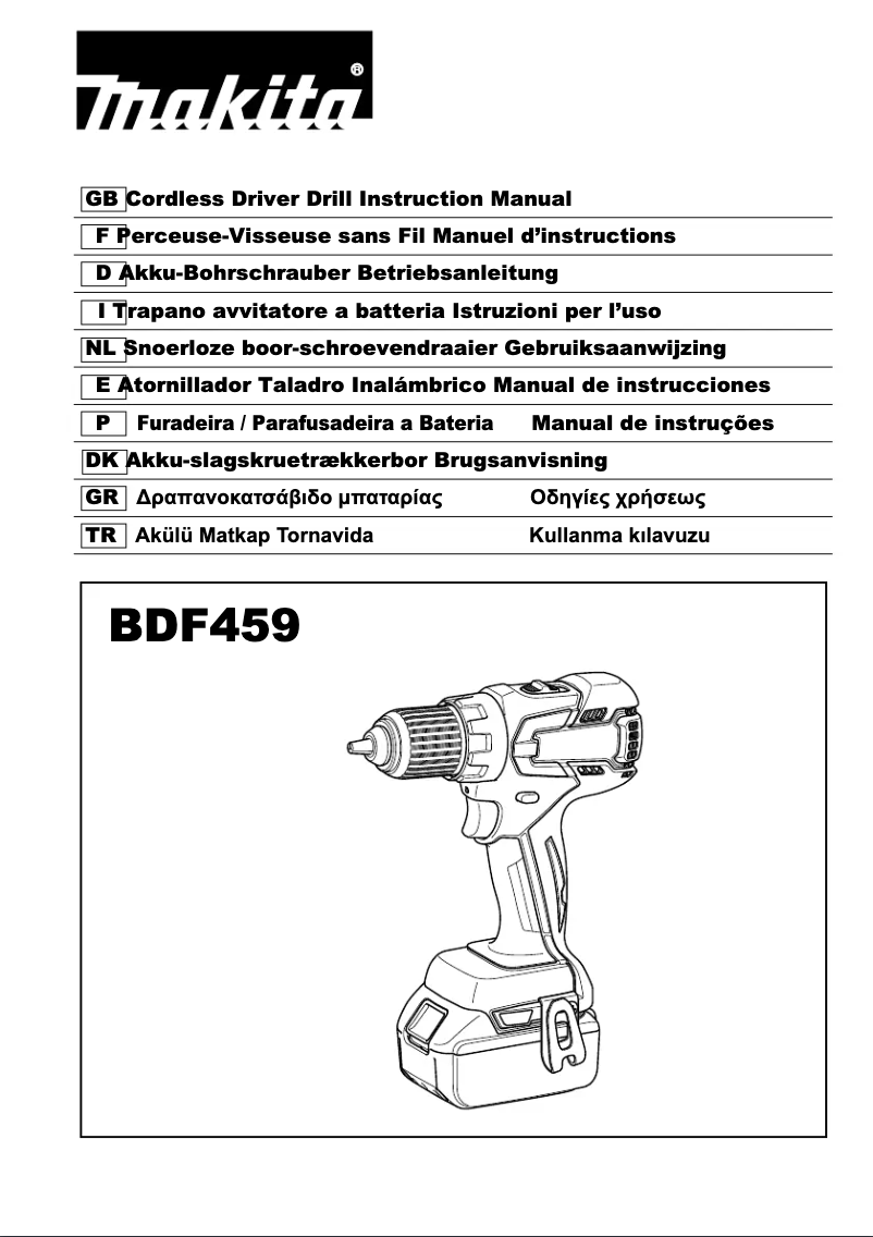 Page n°1 - Manuel utilisateur Makita BDF459