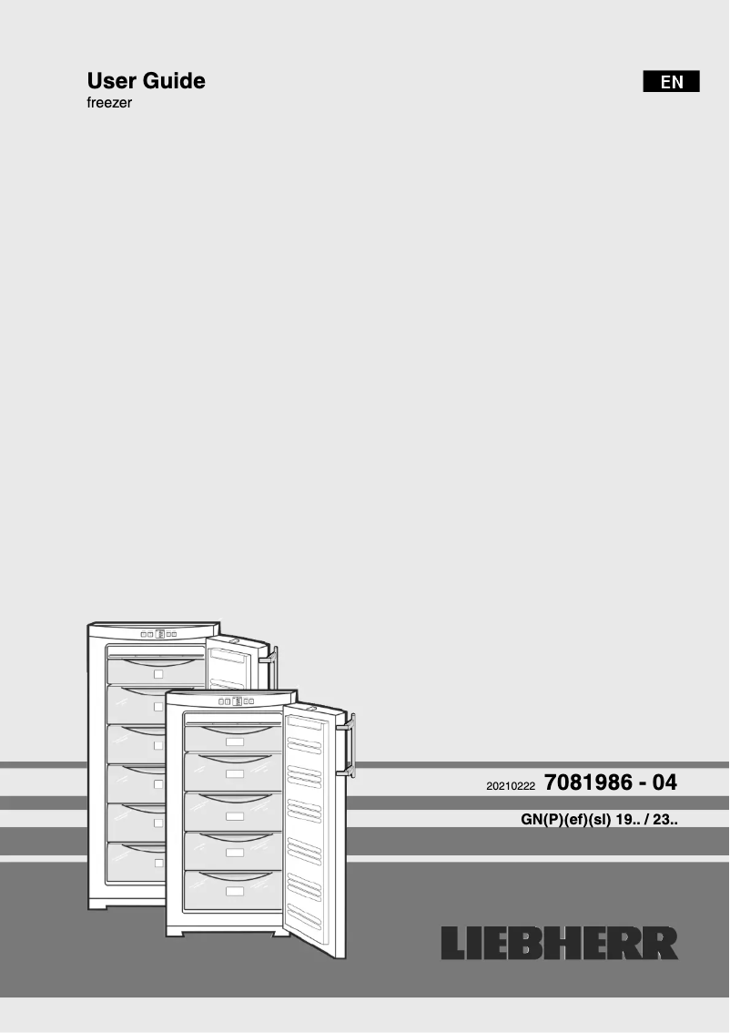 Page 1 de la notice Manuel utilisateur Liebherr GN 2323 Comfort