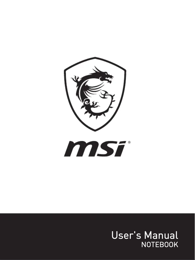 Page 1 de la notice Manuel utilisateur MSI GS75 Stealth 10SF