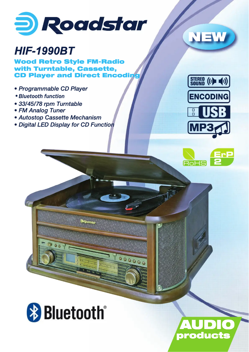 Página 1 del manual Manual de usuario Roadstar HIF-1990BT