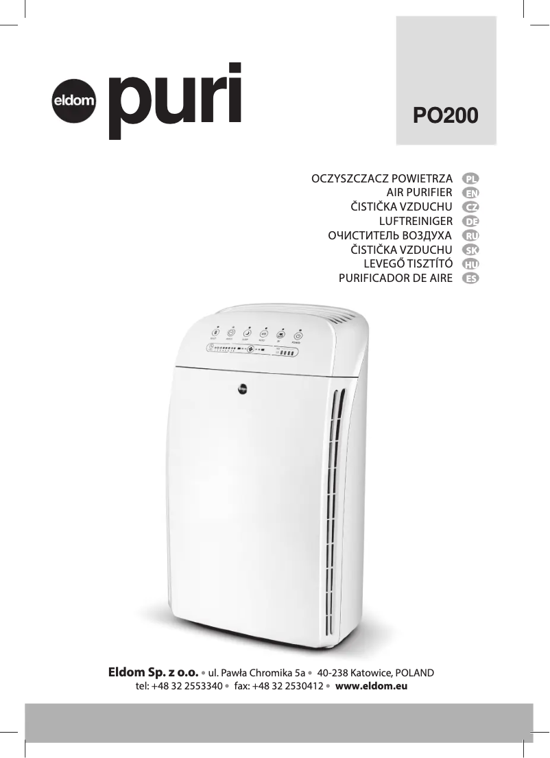 Page 1 de la notice Manuel utilisateur Eldom Puri PO200