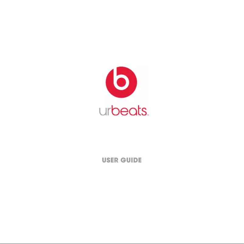 Page n°1 - Manuel utilisateur Beats urBeats se