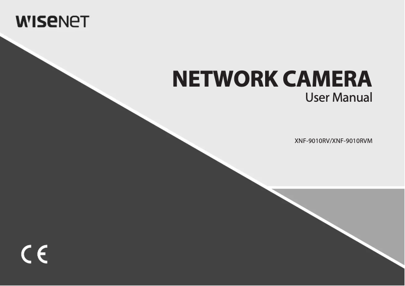 Page 1 de la notice Manuel utilisateur Wisenet XNF-9010RV