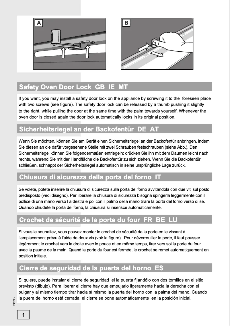 Page n°1 - Manuel utilisateur Gorenje BO71SY2B