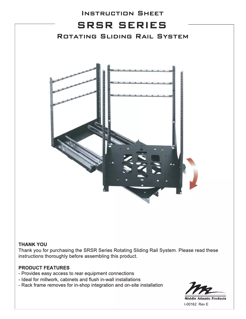 Página 1 del manual Manual de usuario Middle Atlantic SRSR-2-20
