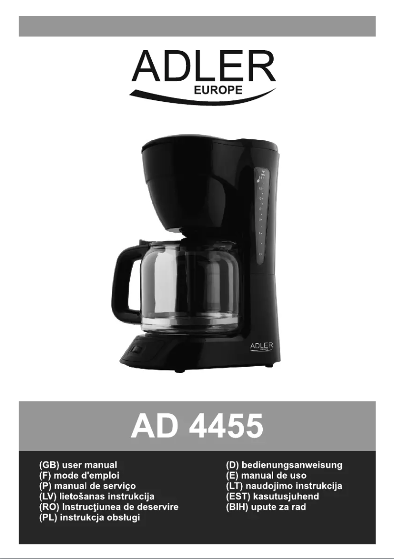 Image de la première page du manuel de l'appareil AD 4455