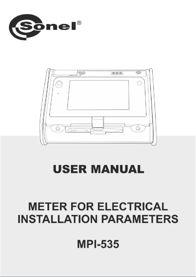 Page 1 de la notice Manuel utilisateur Sonel MPI-535