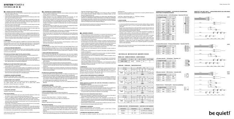 Page 1 de la notice Manuel utilisateur Be Quiet! System Power 9