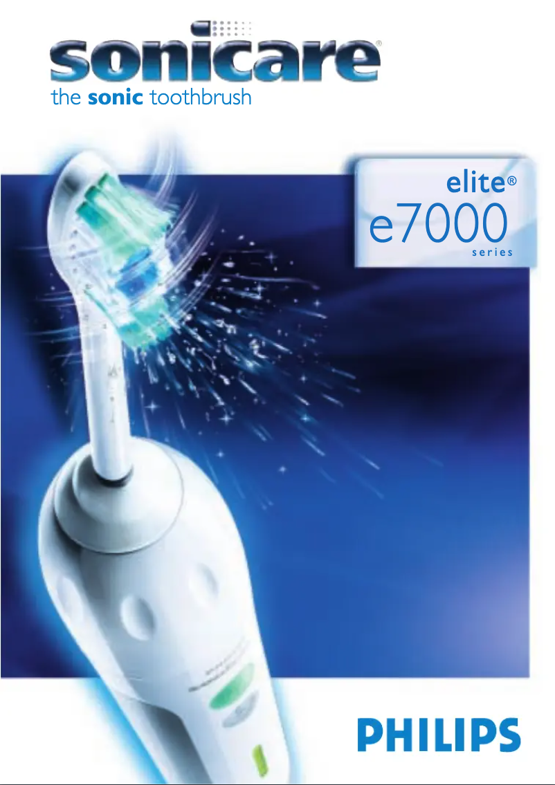 Page 1 de la notice Manuel utilisateur Philips Sonicare e-Series HX7001