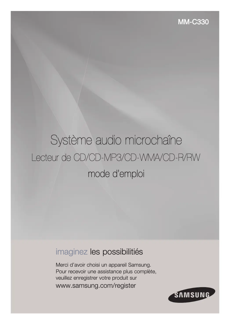 Page 1 de la notice Manuel utilisateur Samsung MM-C330