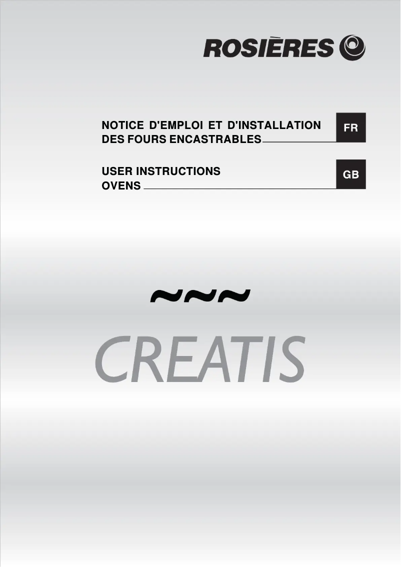 Page 1 de la notice Manuel utilisateur Rosieres RF 6022 RB