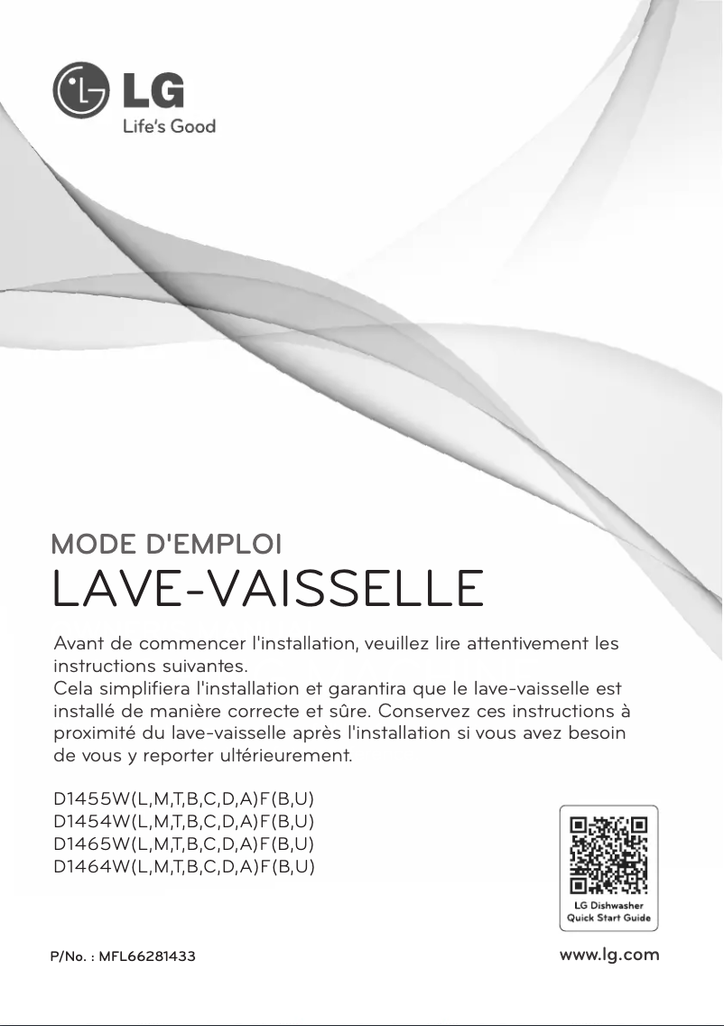 Image de la première page du manuel de l'appareil D1464MF