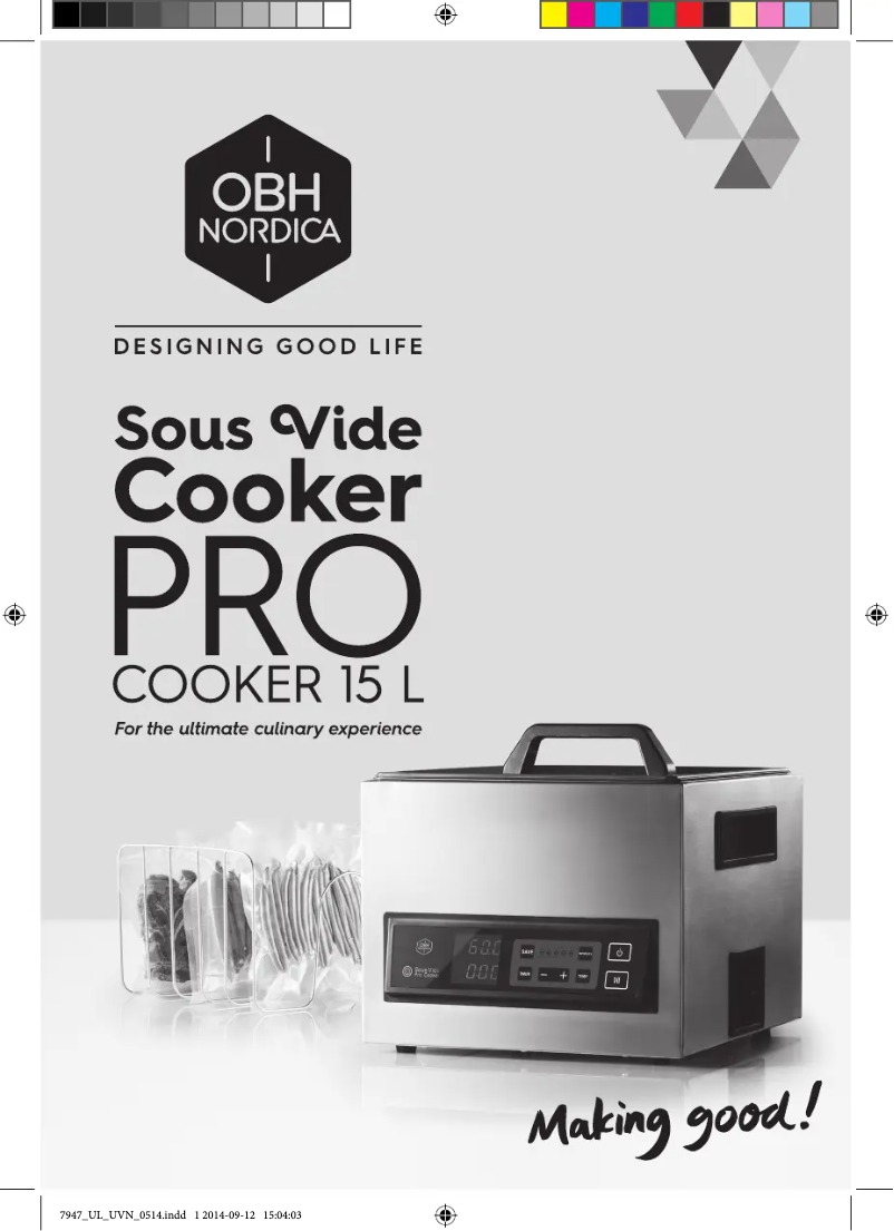 Image de la première page du manuel de l'appareil Pro 15l 7947