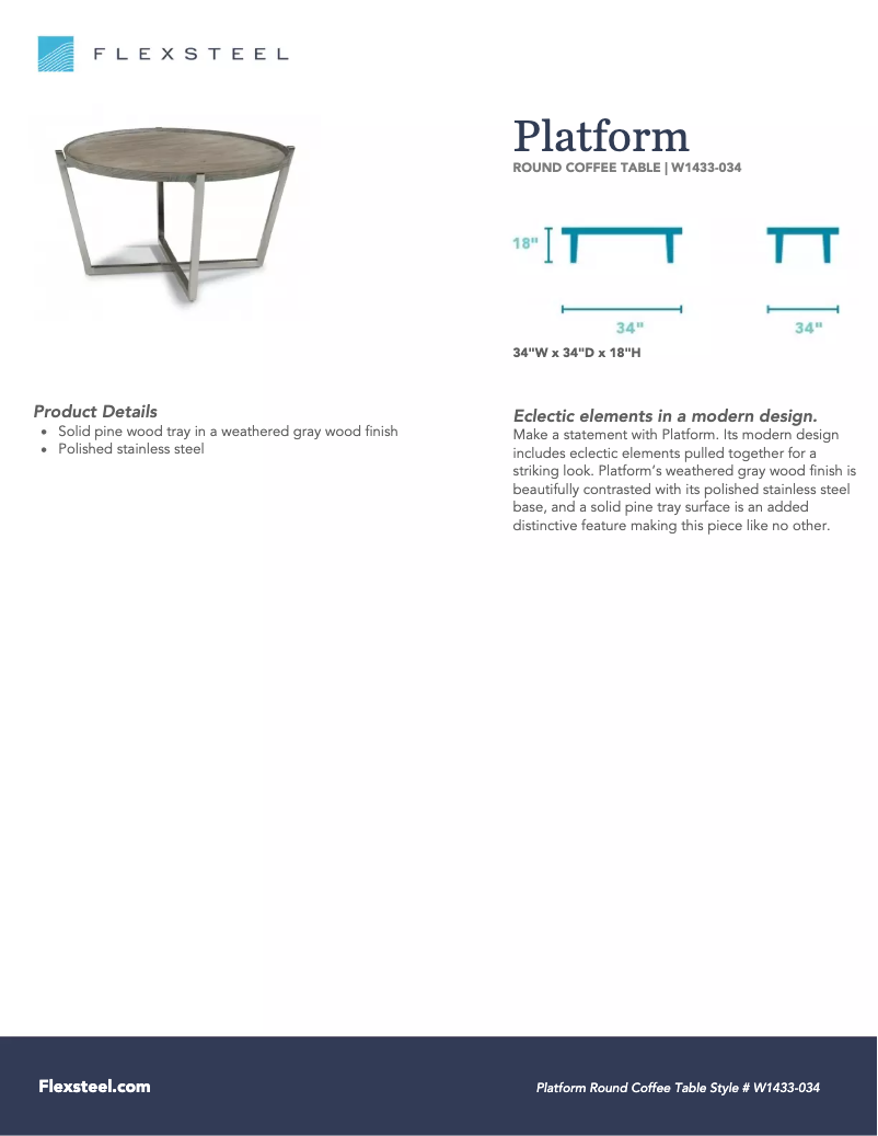 Image de la première page du manuel de l'appareil Platform W1433-034