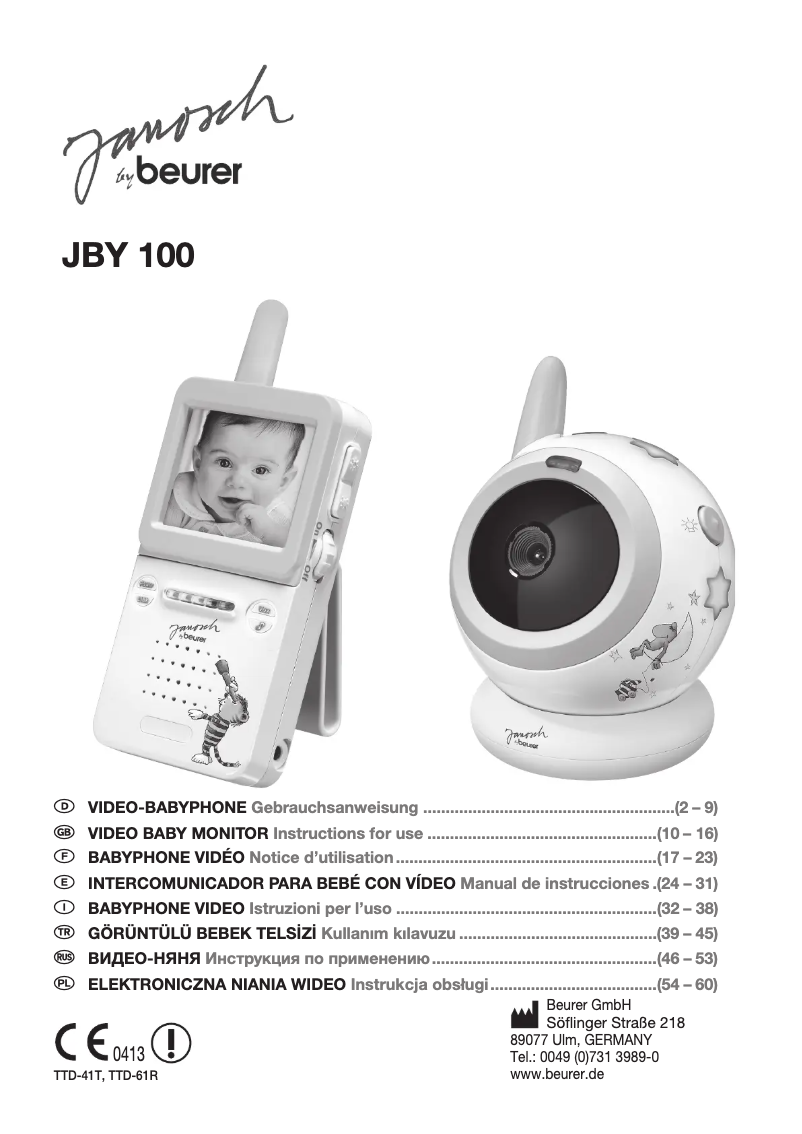 Page n°1 - Manuel utilisateur Beurer JBY 100