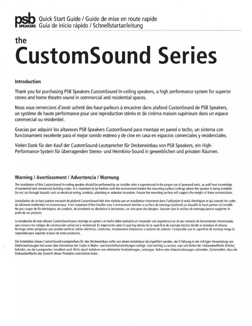 Página 1 del manual Manual de instrucciones PSB CS810