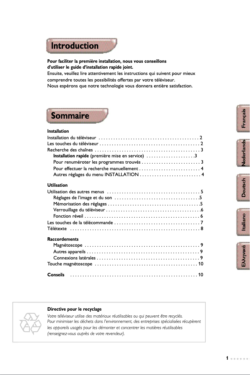 Image de la première page du manuel de l'appareil 25PT5105
