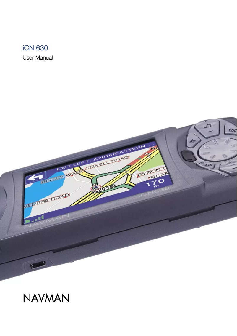 Page 1 de la notice Manuel utilisateur Navman ICN 630