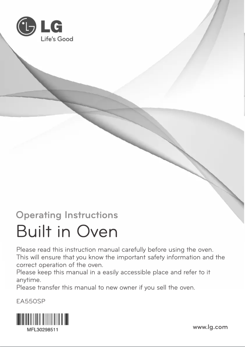 Página 1 del manual Manual de usuario LG EA550SP