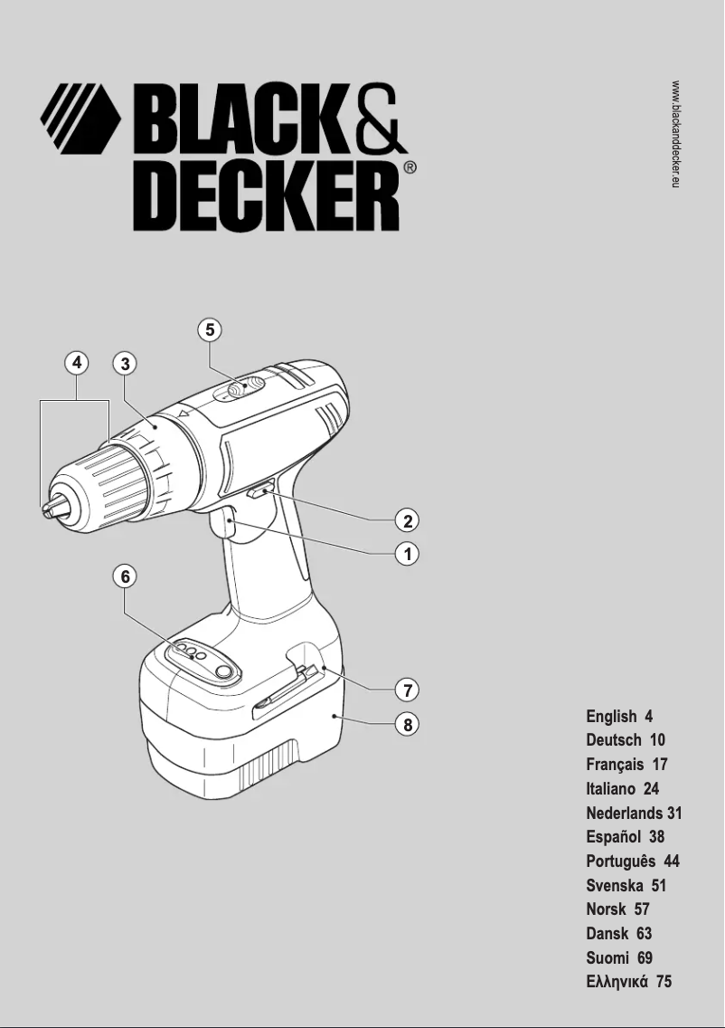 Page 1 de la notice Manuel utilisateur Black & Decker CP121K