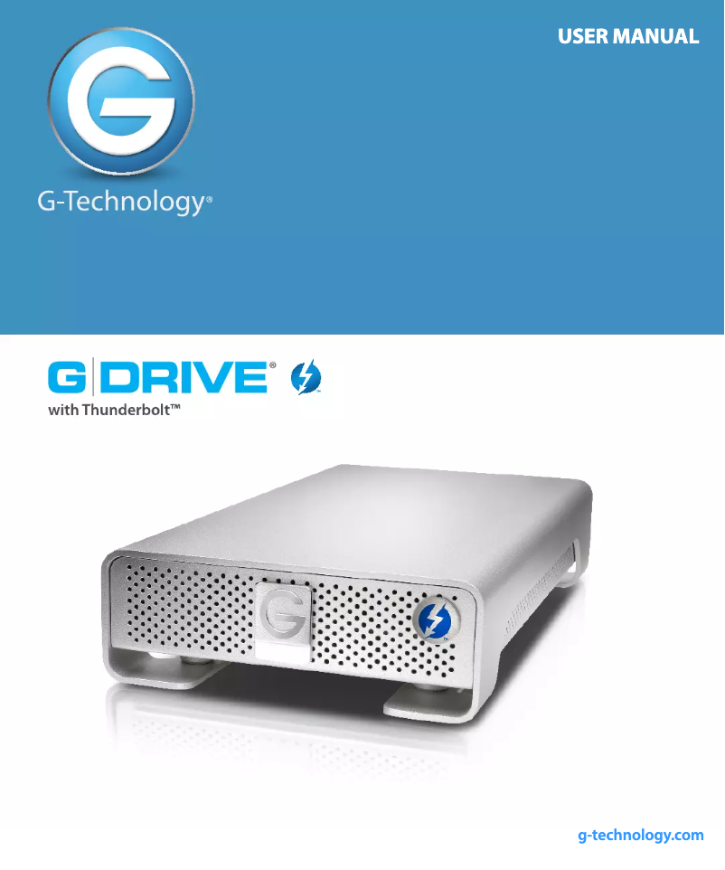 Image de la première page du manuel de l'appareil G-Drive Thunderbolt