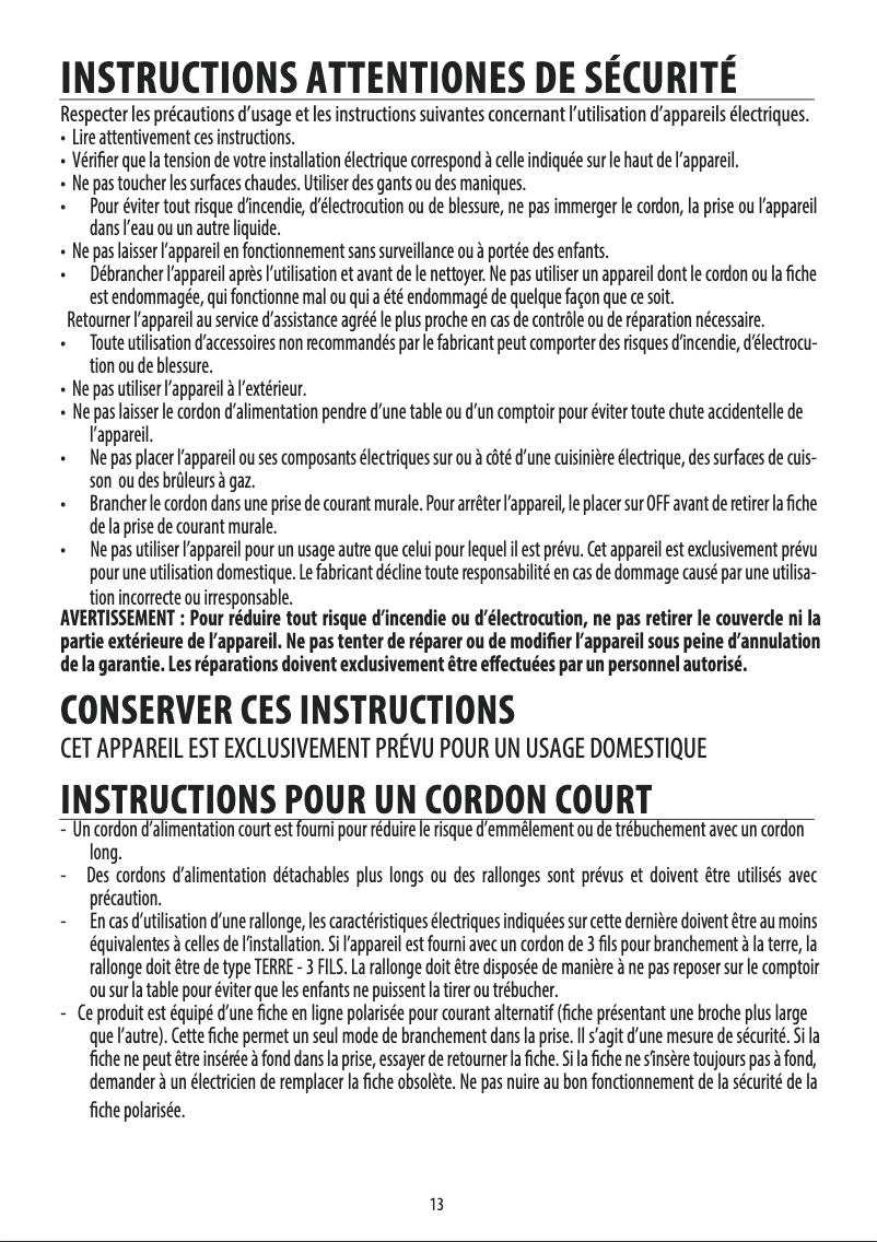 Page 1 de la notice Manuel utilisateur DeLonghi ECP3220