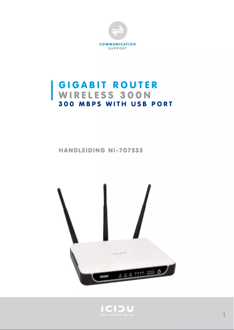 Page n°1 - Manuel utilisateur Icidu NI-707533
