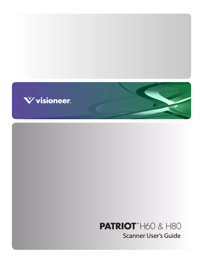 Page 1 de la notice Manuel utilisateur Visioneer Patriot H60