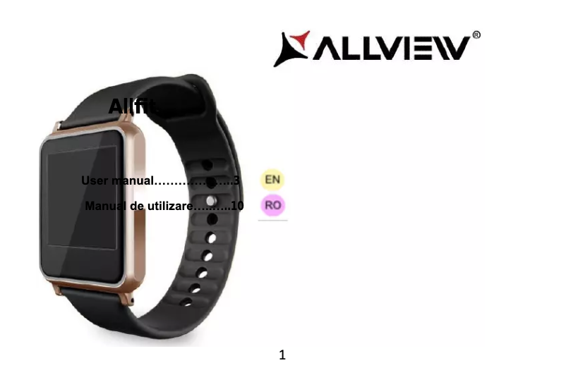 Page n°1 - Manuel utilisateur Allview Allfit