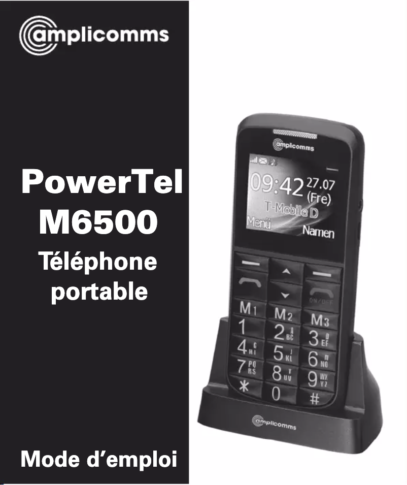 Image de la première page du manuel de l'appareil PowerTel M6500